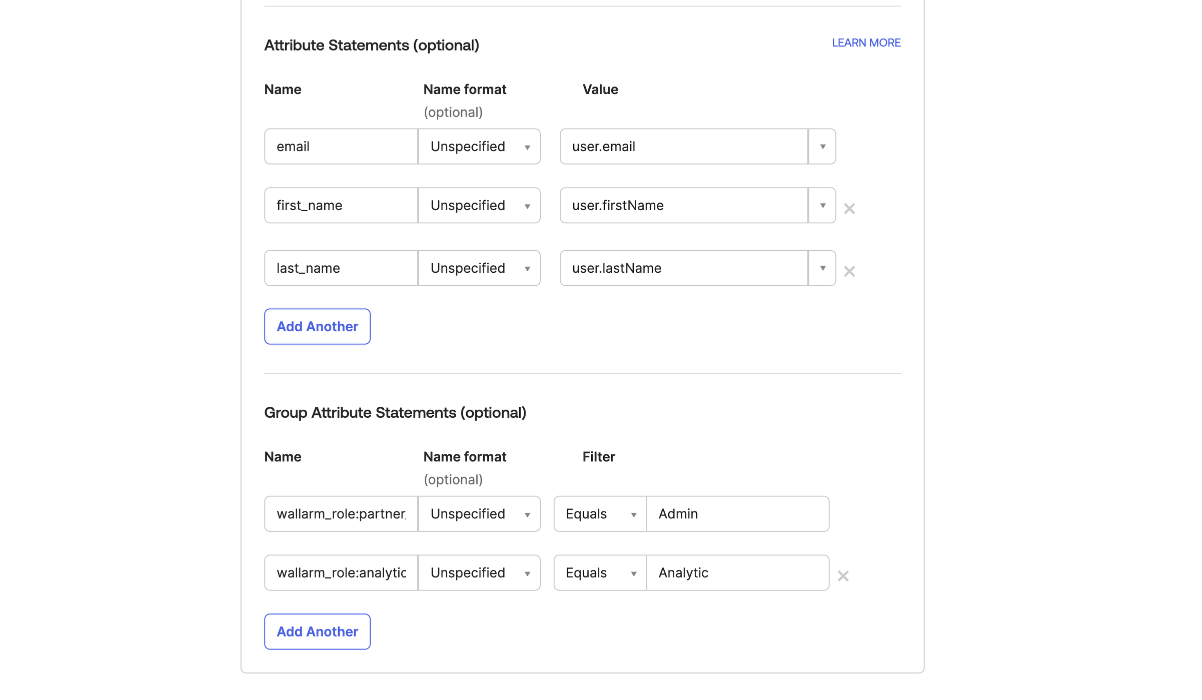Integrations - SSO, mapping in Okta