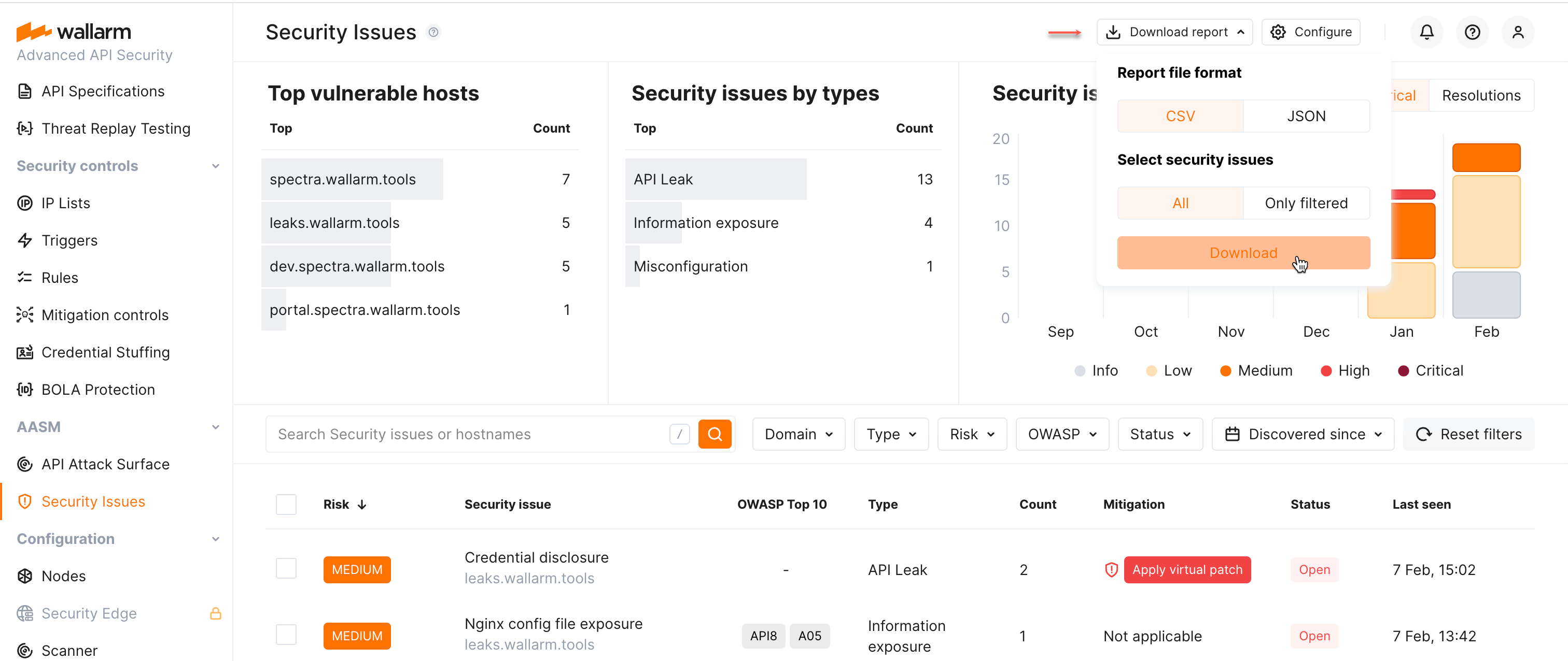 Security issues details - Lifecycle controls