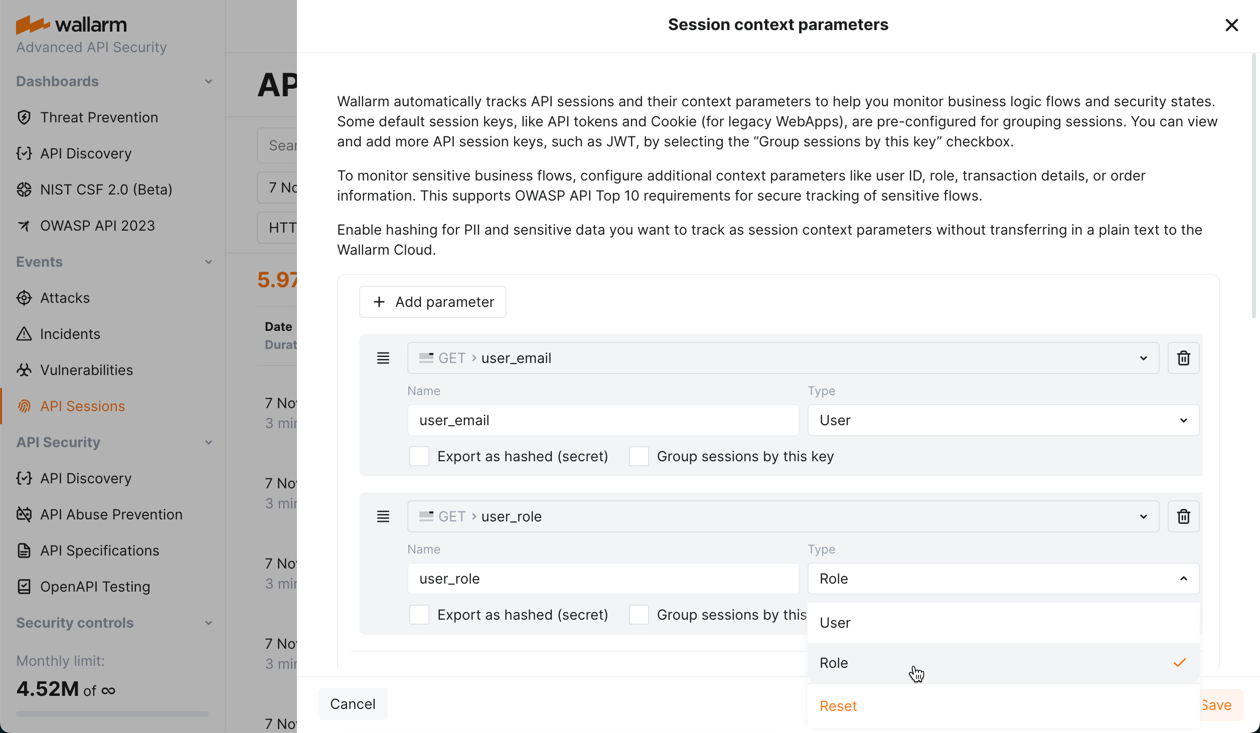 !API Sessions - user and user role setup