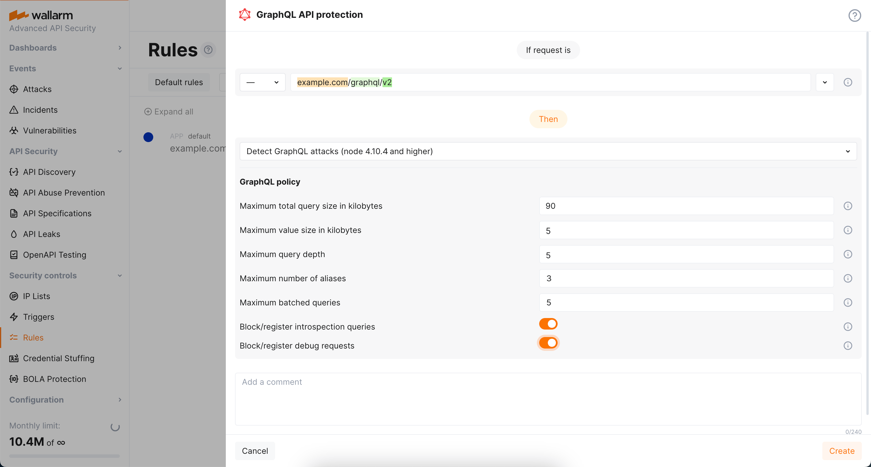 GraphQL stricter policy for child endpoint