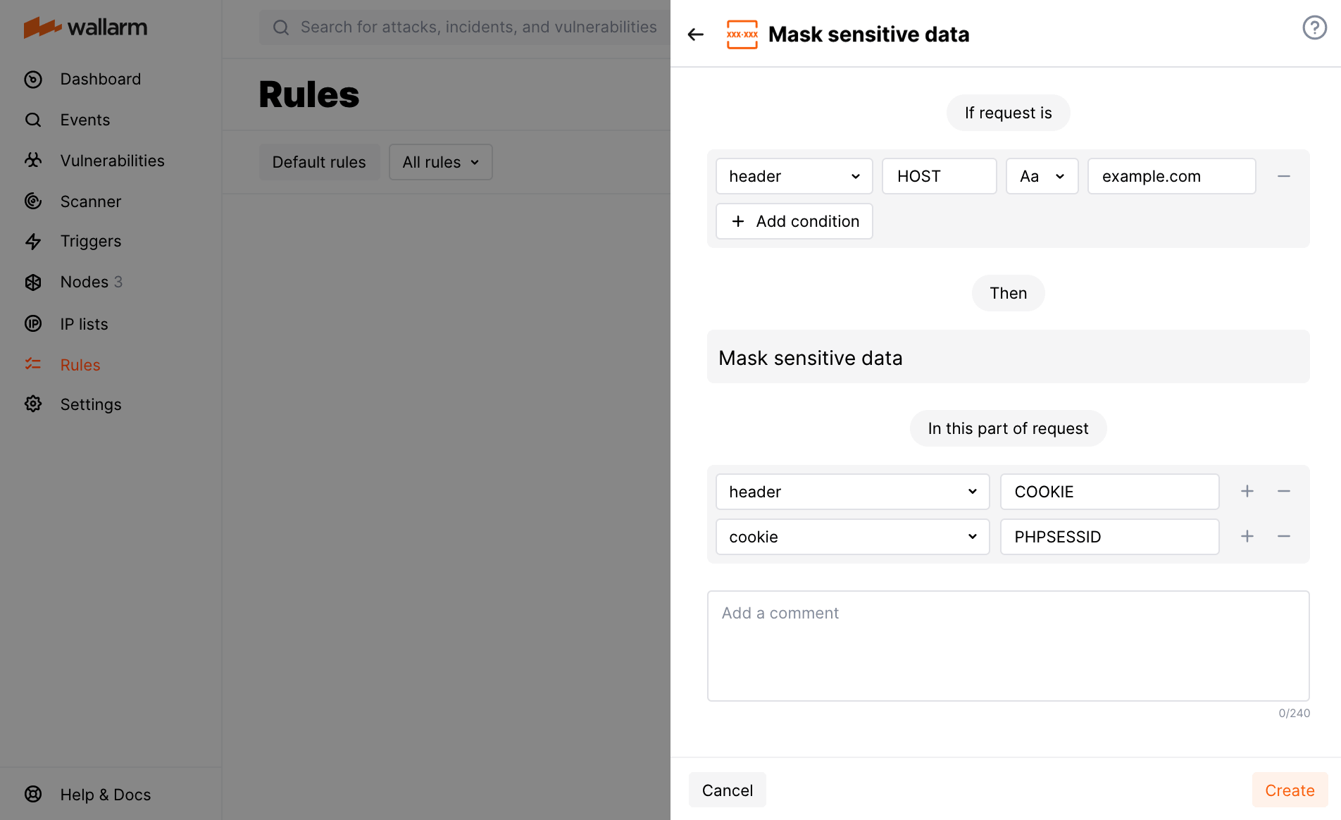 Marking sensitive data
