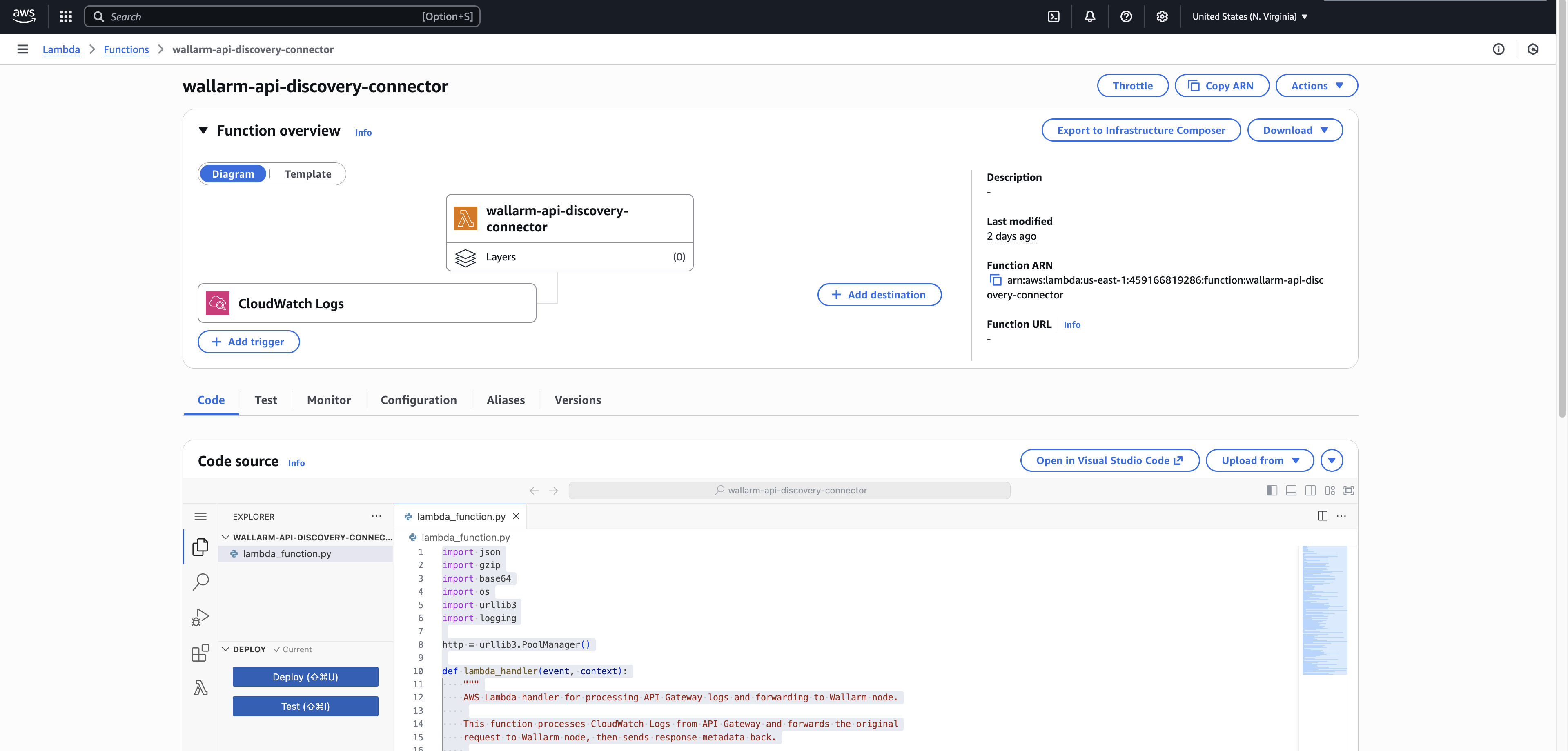 Lambda configuration